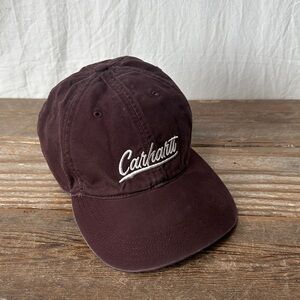 Carhartt Men’s Dark Brown Script Logo Cap